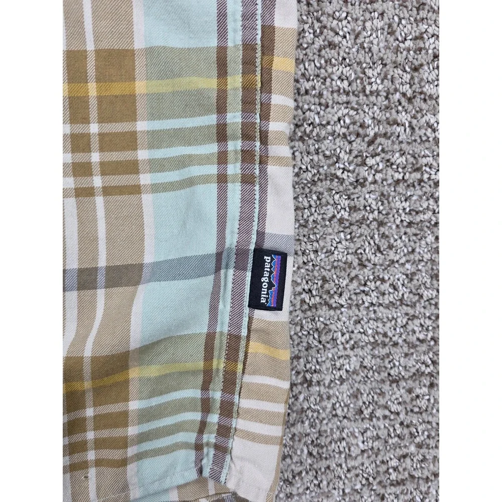 Patagonia Mens Birdshot‎ Organic Cotton Plaid Button Down Shirt XL Casual - Picture 4 of 12
